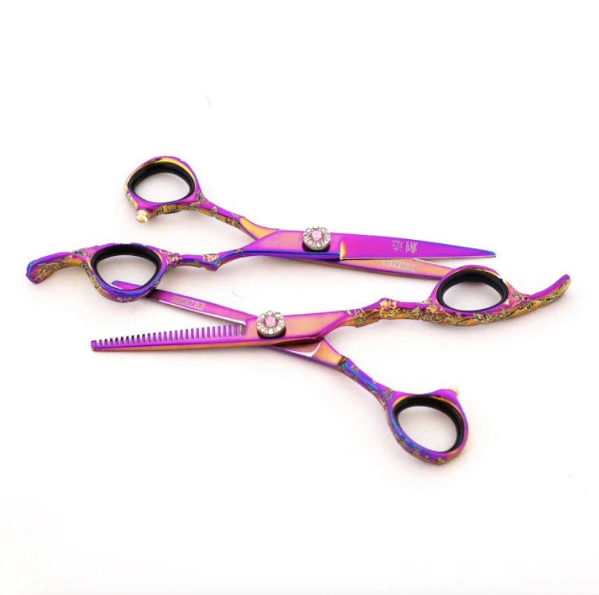 Sozu Essentials Pink Rainbow Scissor Thinner Combo - Scissor Tech USA (4442928447554)