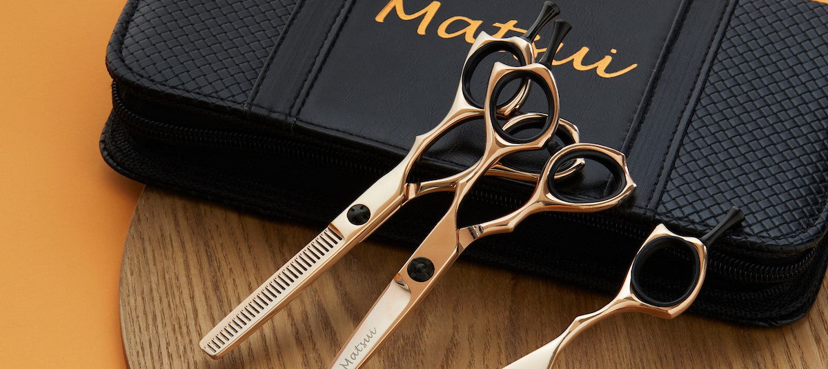 Hair Cutting Scissors Set with Razor, Leather Scissors Case, Barber Hair Cutting Shears Hair Thinning/Texturizing Shears for Professional Hairdresser