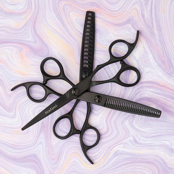 Matte Black Hairdressing Scissors Photo