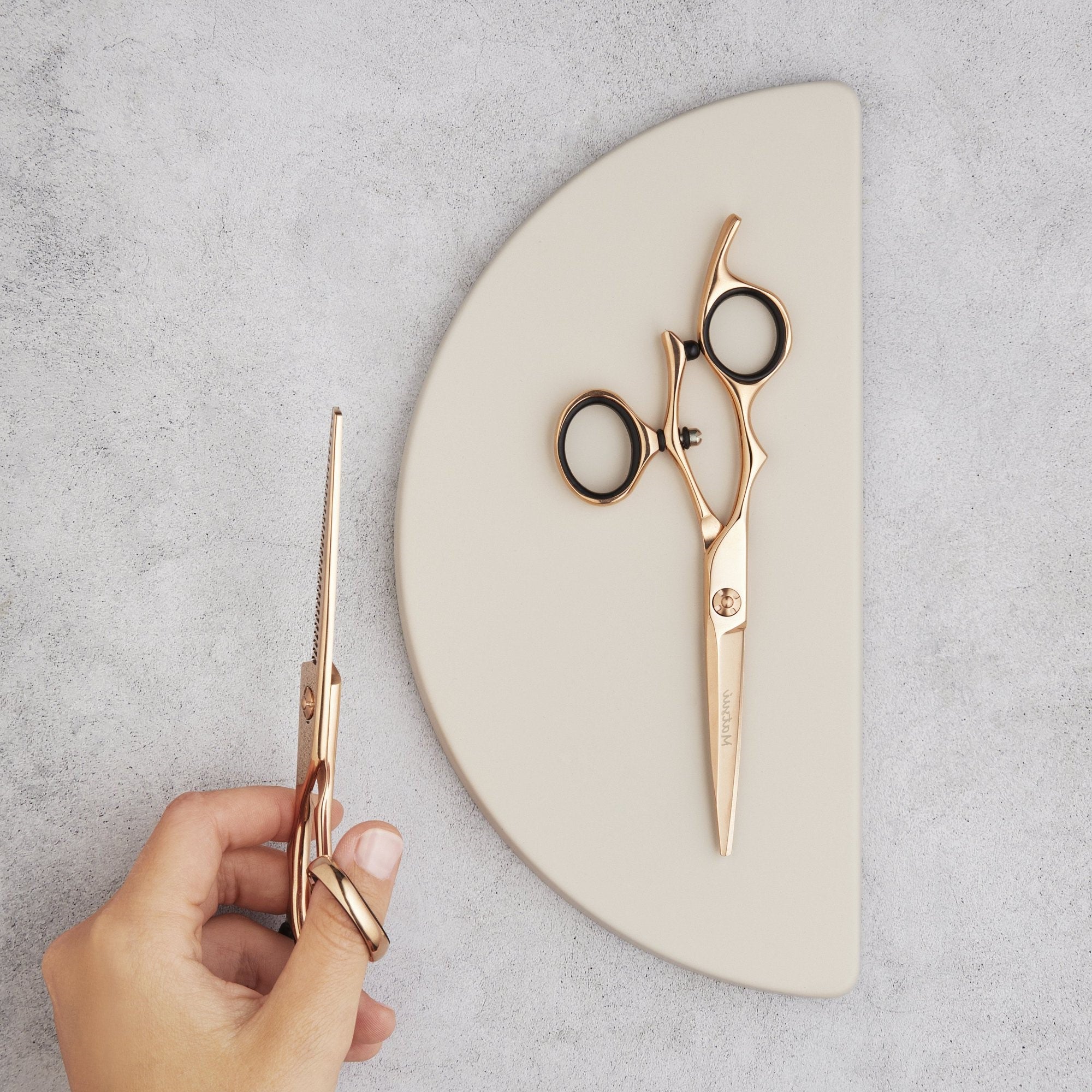 Matsui Swivel Rose Gold Lefty Shear Thinner Combo (6762999087170)