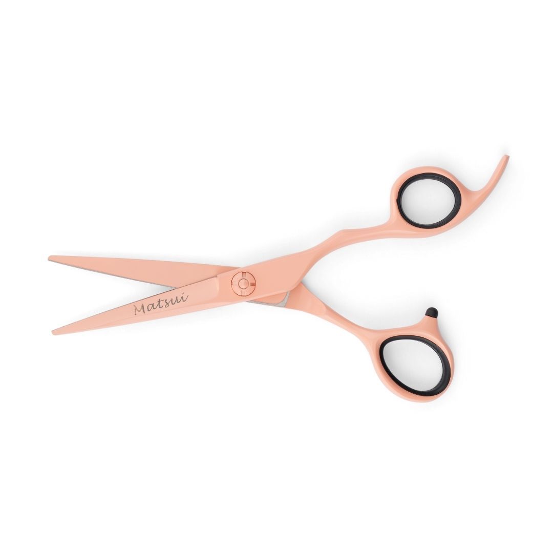 Exclusive Matsui Pastel Peach Hair Stylist Scissors combination (6757251907650)