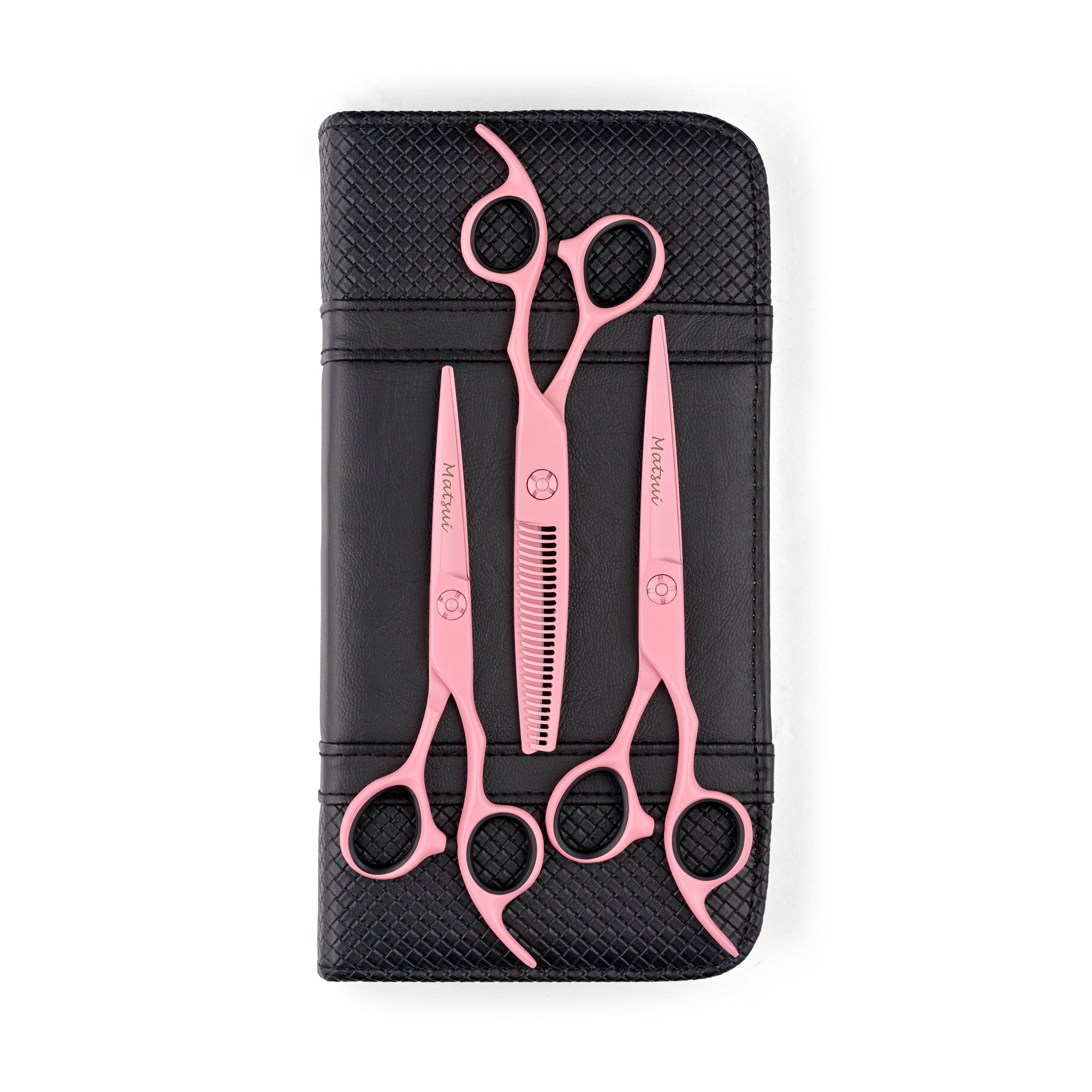 Luxury Matsui Pastel Pink Triple Set, Hair Salon Scissors (6774516351042)