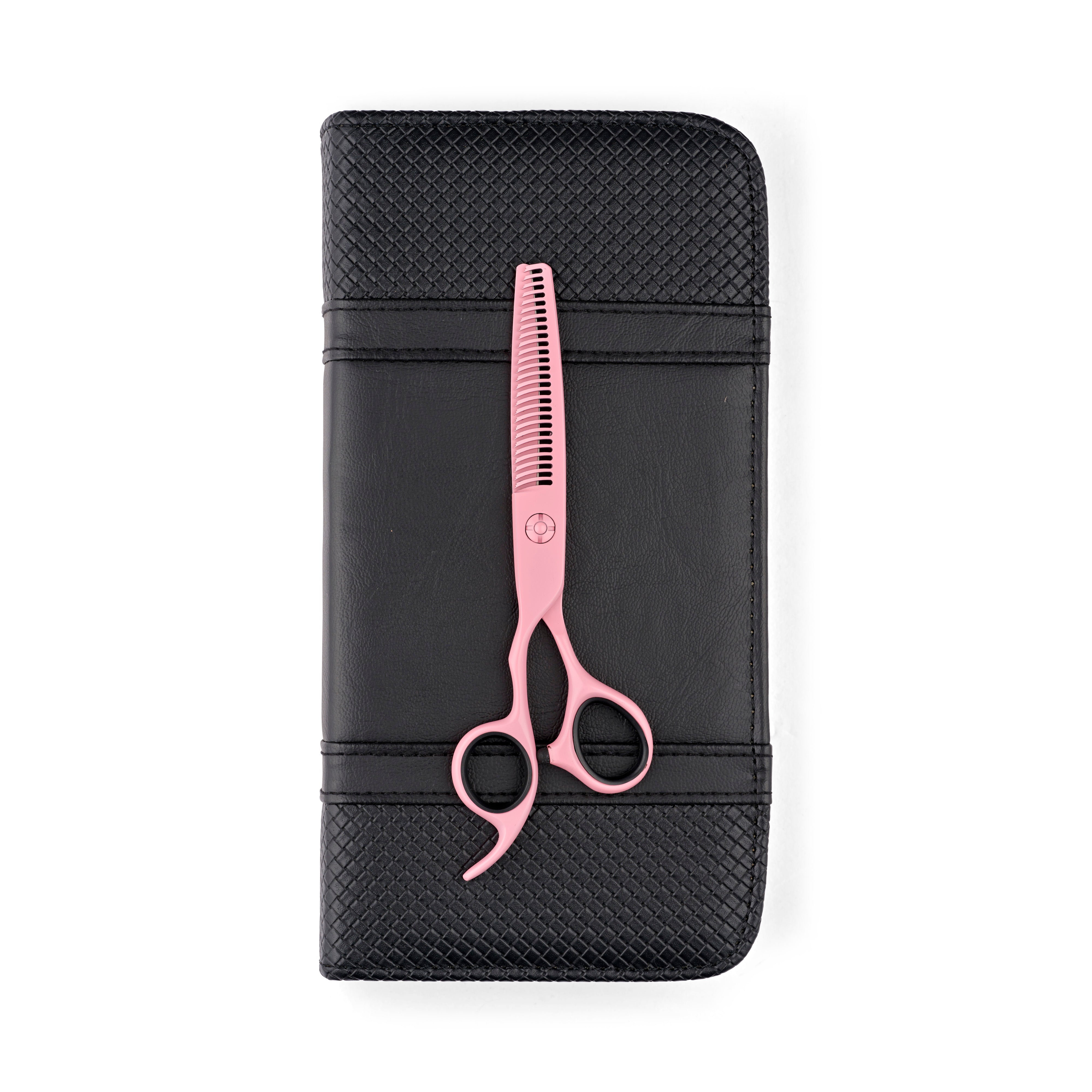 Lefty Matsui Pastel Pink Thinning Shears - Scissor Tech USA