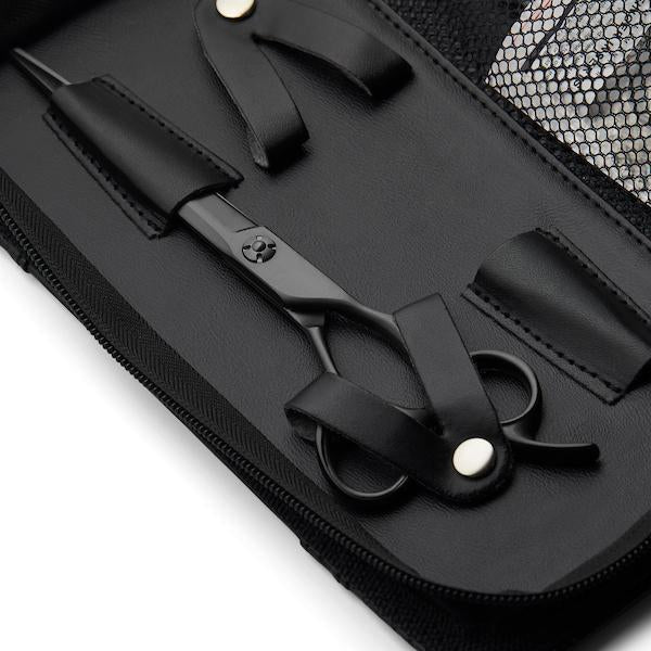 2021 Matsui Master Barber Shears: Matte Black Damascus Steel - Scissor Tech USA (4594656575554)
