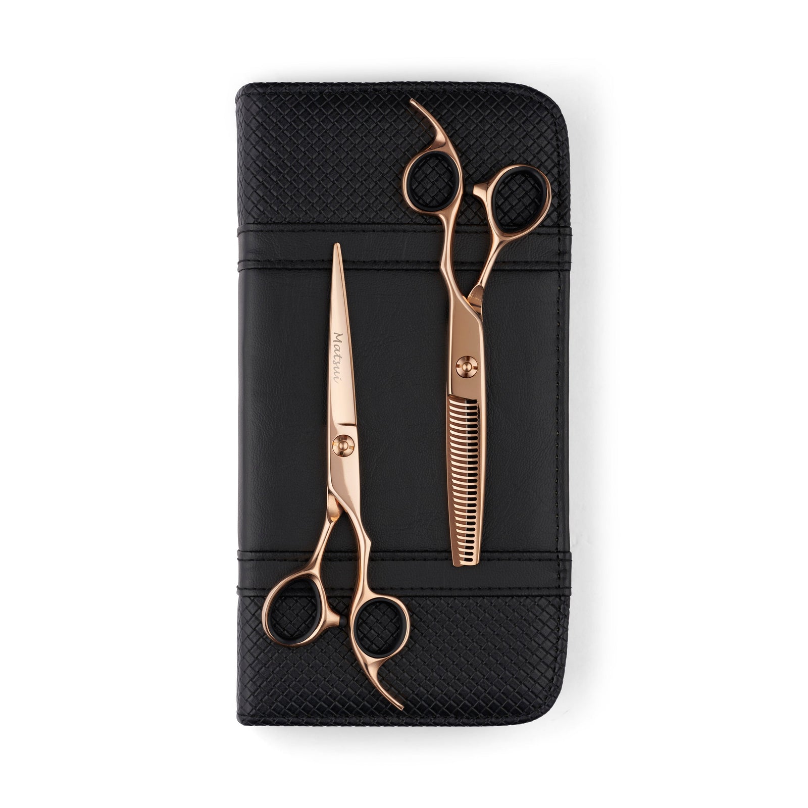 Matsui Lightweight Classic Offset Rose Gold Cutting Shear and Thinning Shear Combo (6879475957826)