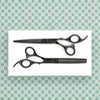 Salon Matsui Matte Black Aichei Mountain Offset Hair Stylist Shears - Thinner Combination (6756971806786)