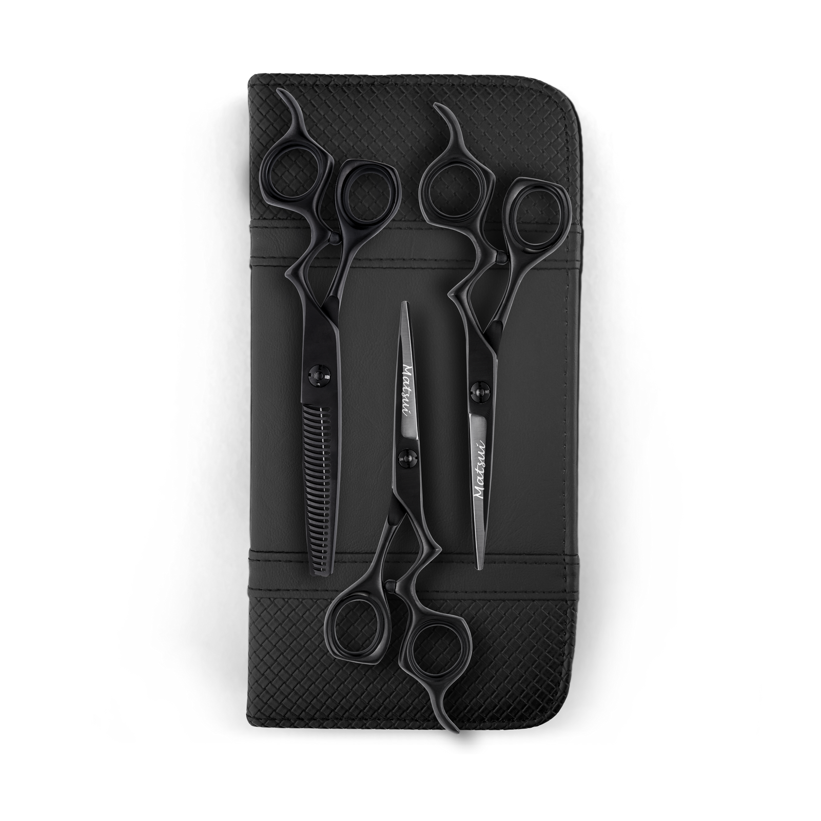 Matsui Classic Ergo Support Shear Thinner Triple Set Matte Black (6703489810498)