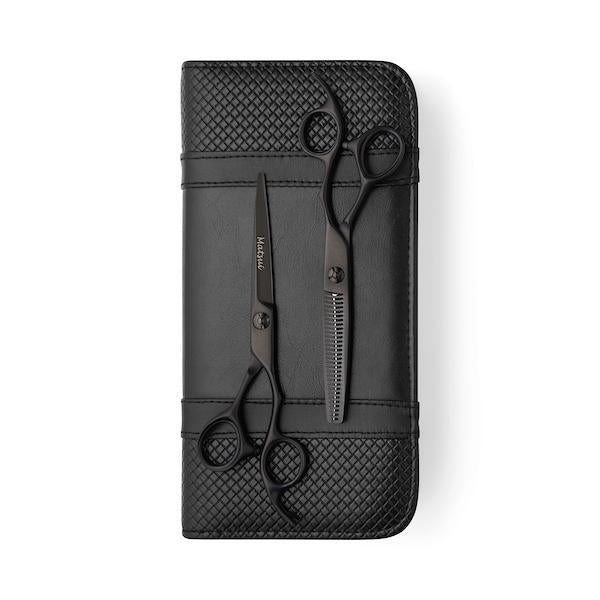 Matsui Matte Black VG10 Limited Edition Offset Shear Thinner Combo - Scissor Tech USA (1639198720066)