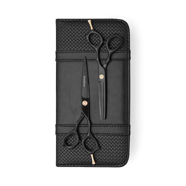 Luxury Matsui Precision Matte Black Hair Stylist Scissors & Thinner Combination (6757273796674)