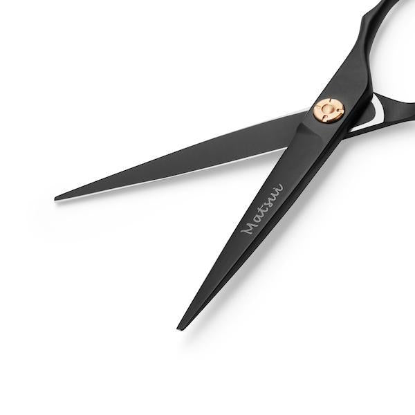 The Best Professional Hair Cutting Scissors, Matsui Matte Black Precision Triple Set Hair Shears (6740176371778)