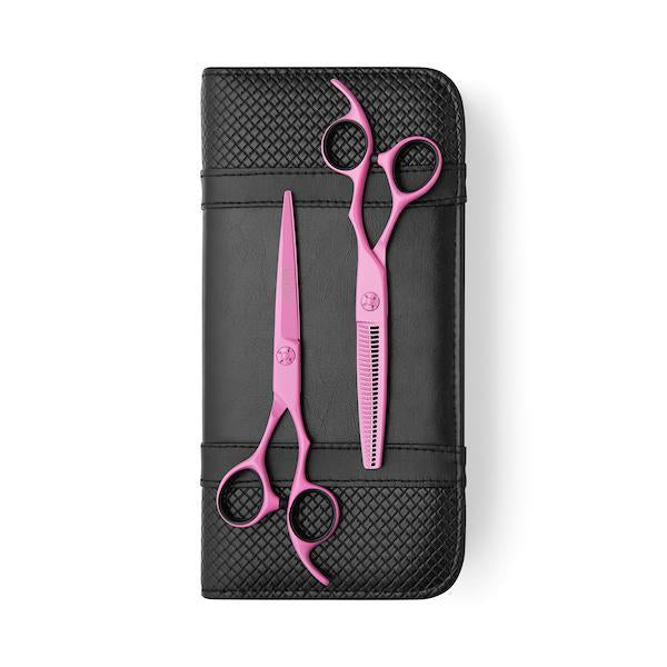 Matsui Neon Pink Offset Shear Thinner Combo - Scissor Tech USA