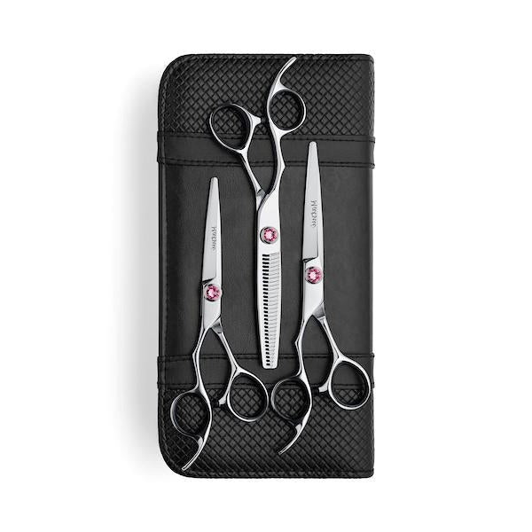 Lefty Matsui Swarovski Elegance Pink Scissors, Triple Set (4672387252290)