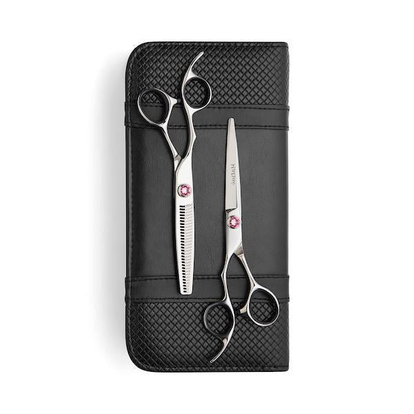 Lefty Matsui Swarovski Elegance Pink Scissors & Thinning Shears Combo (4672384270402)