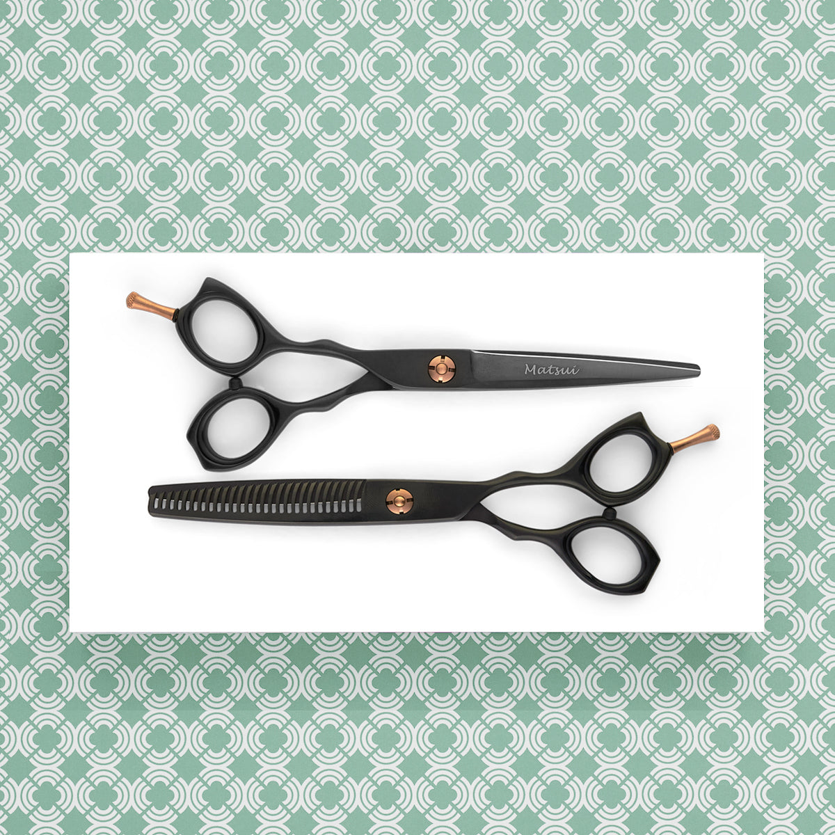 Salon Quality Matsui Precision Matte Black Hair Stylist Scissors & Thinner Combination (6757274746946)