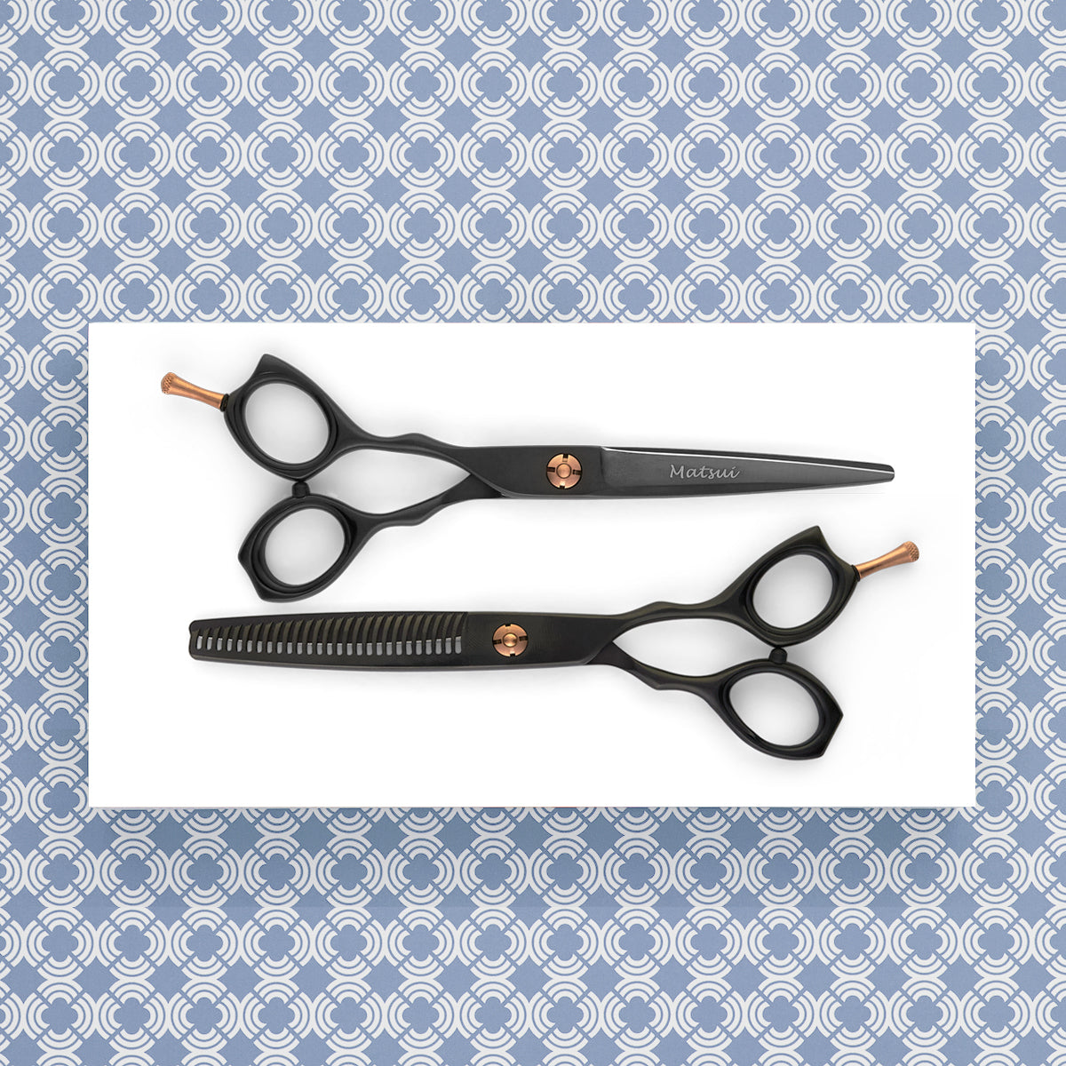 Luxury Matsui Precision Matte Black Hair Stylist Scissors & Thinner Combination (6757273796674)