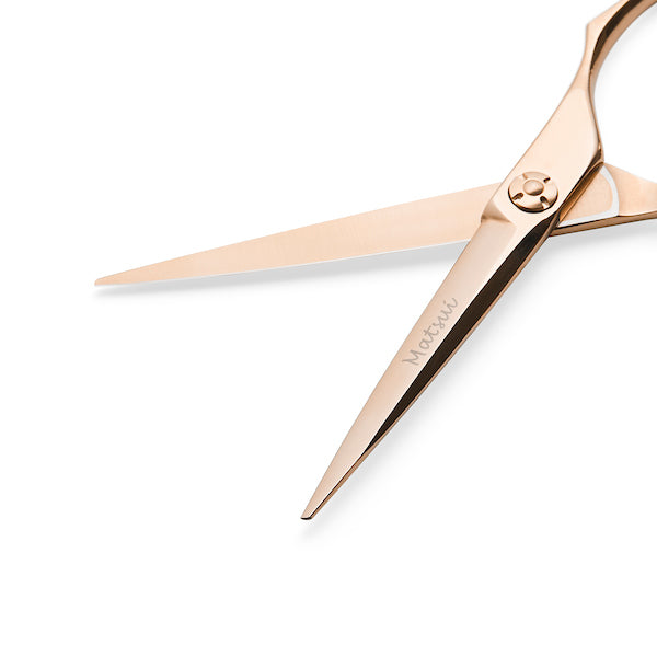 Hairdresser Scissors The Rose Gold Aichei Mountain Twin Set, Deluxe Professional Hair Shears
