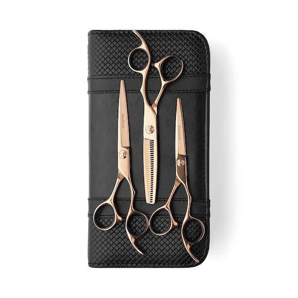 Professional Matsui Aichei Mountain Rose Gold Hair Shears, A Triple Set, Premium Salon Scissors (6740182302786)