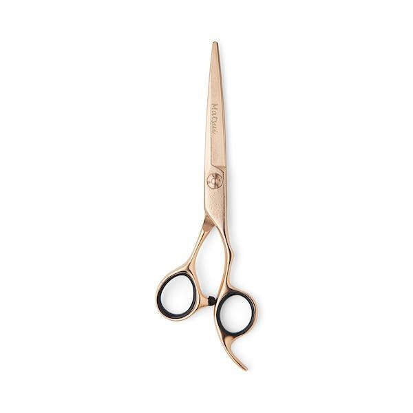 Matsui Rose Gold Damascus Offset Scissor - Scissor Tech USA (1762146320450)