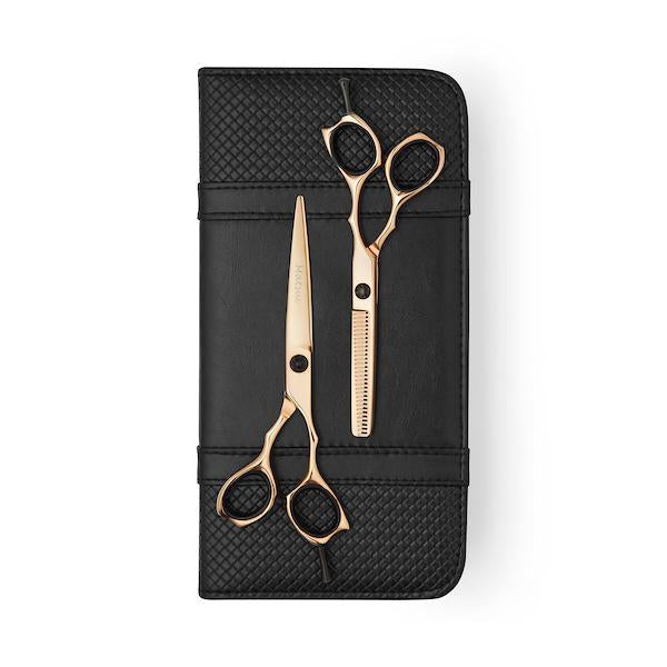 Premium Matsui Precision Rose Gold Hair Stylist Scissors & Thinner Combination (6757278384194)