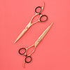 Professional Matsui Rose Gold Aichei Mountain Offset Hair Stylist Shears - Thinner Combination (6756963745858)