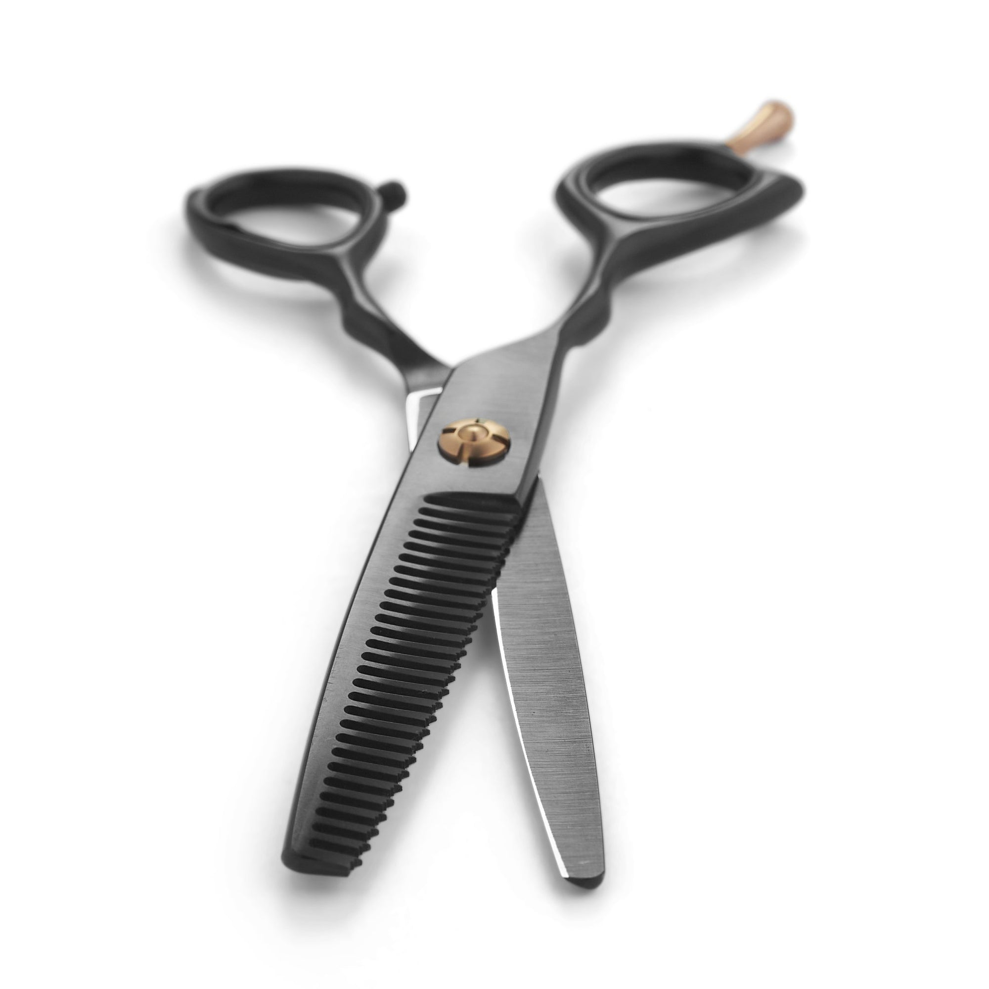Matsui Matte Black Precision Rose Gold Thinning Shear (1639209271362)
