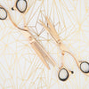 Premium Matsui Rose Gold Aichei Mountain Offset Hair Stylist Shears - Thinner Combination (6756964565058)