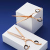 Matsui Rose Gold Aichei Mountain Offset Hair Stylist Shears Thinner Combination (6756959977538)