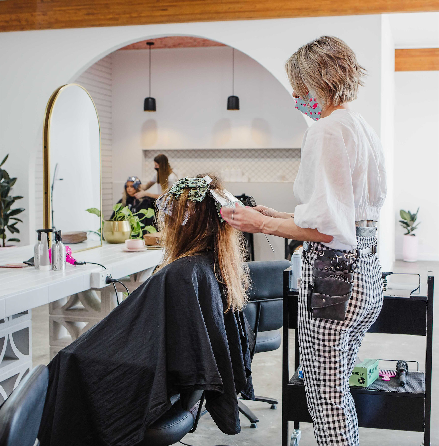 Black Leather Hairdressing Shears Pouch Holster (6616582062146)