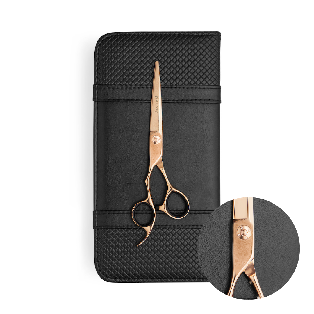 Lefty Damascus Rose Gold Cutting Shear - Scissor Tech USA