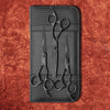 Limited Edition VG10 Cobalt Infused Steel Hair Scissors -  Matsui Matte Black Offset Triple Set (6777130483778)