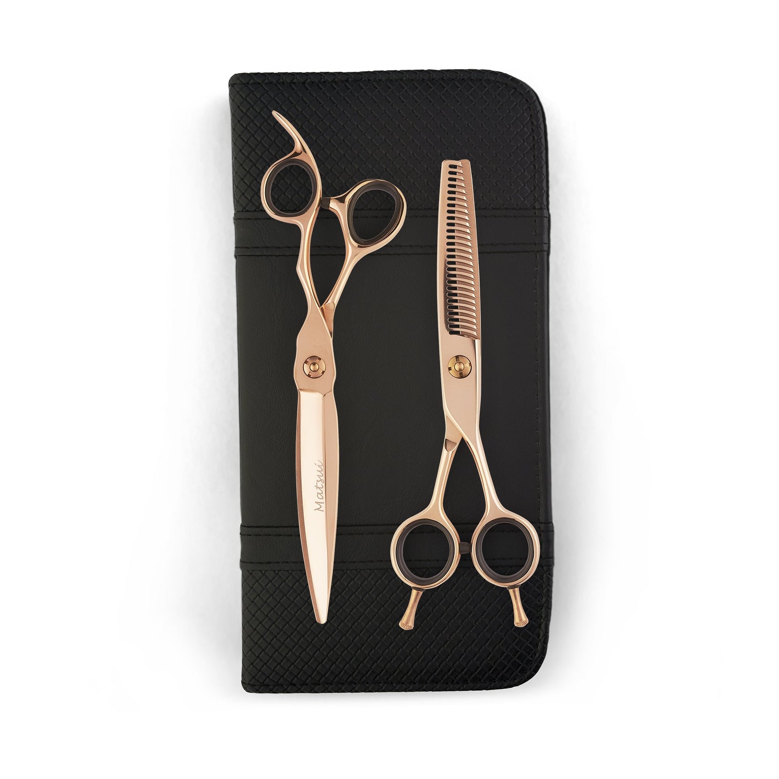 Matsui VG10 Sword Shear Thinner Combo - Rose Gold - Scissor Tech USA (4692421705794)